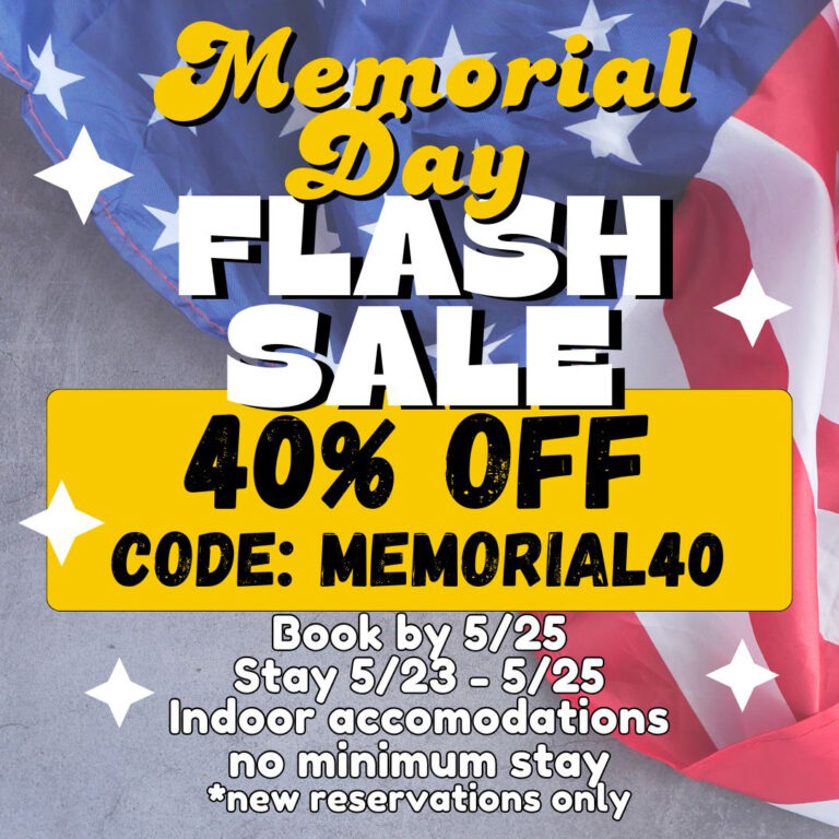 Book by 5/31 Stay by 8/31 ALL site types Excludes holiday weeken